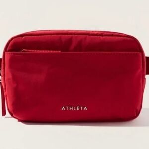 NWT Athleta All About Crossbody Belt Bag Cardinal Red Small Size 6.5" X 4.5"
